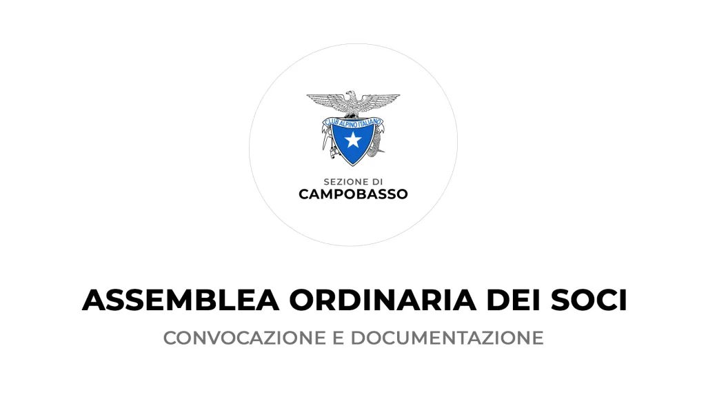 Convocazione assemblea ordinaria Cai Campobasso