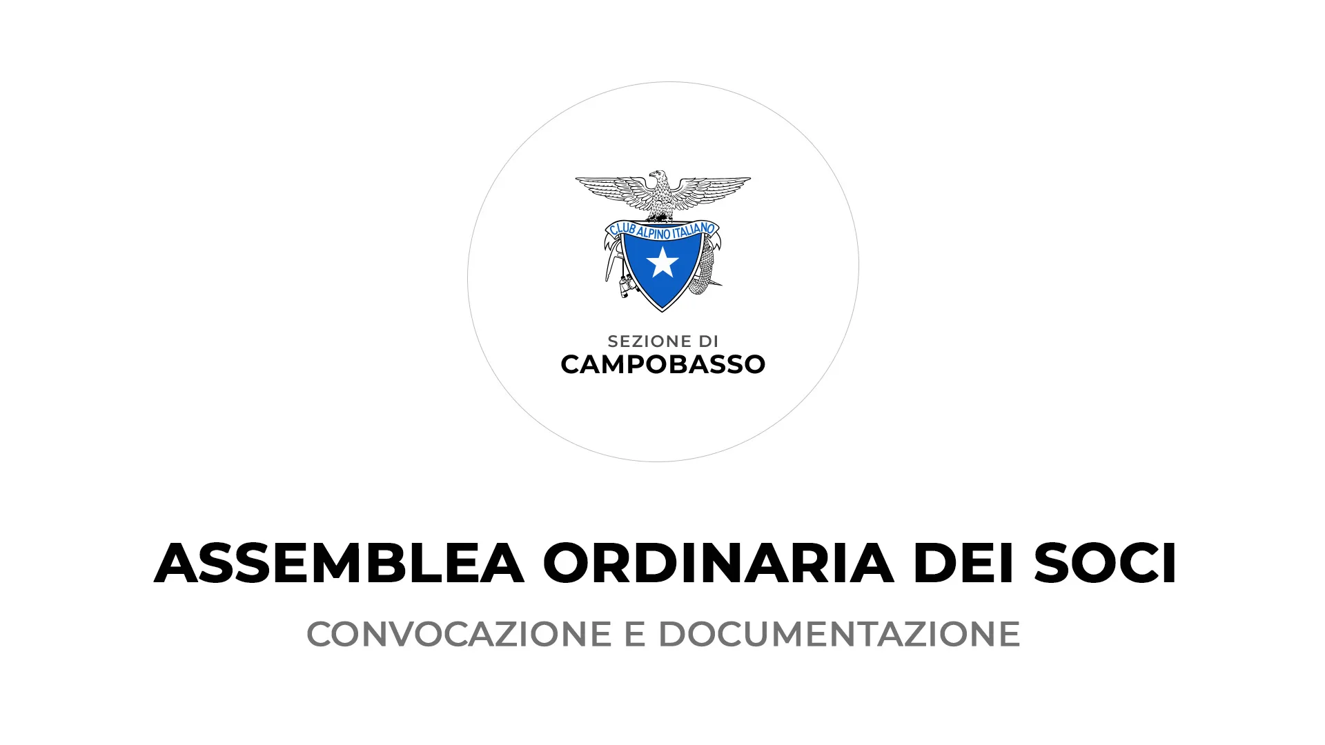 Convocazione assemblea ordinaria Cai Campobasso