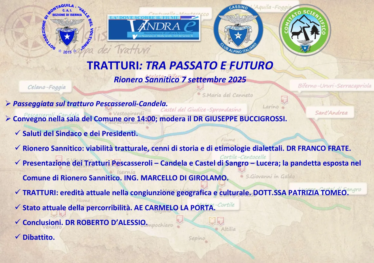 Locandina ufficiale dell'evento Tratturi: tra passato e futuro