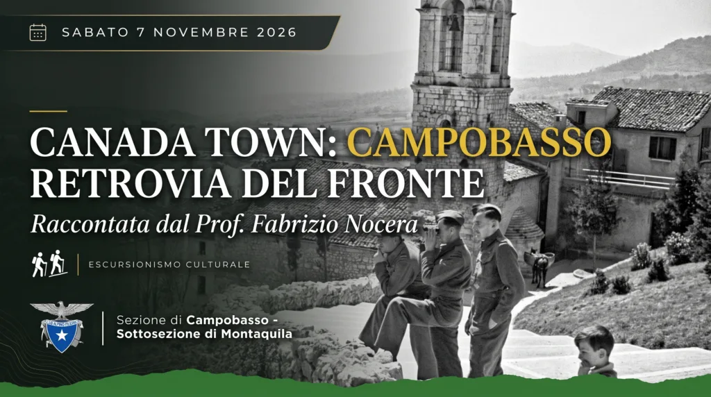 Locandina dell'escursione culturale e trekking urbano Canada Town a Campobasso